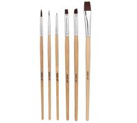 Pennelli per pittura, 6 pezzi a olio artistica Trucco professionale Pennello per trucco per viso di Halloween Pennello, pennelli correttivi, per acquerello, acrilico, guazzo, Body Painting