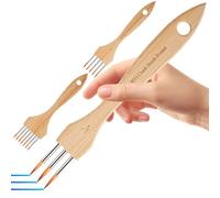 Pennelli Per Pittura Acrilica - 3 Pezzi per Texture con Setole in Nylon e Lana per Pittura a Olio - Pennelli Per Artisti,Per Adulti Per A Olio E Artigianato Ceramica Tela Tessuto