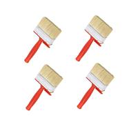 Pennelli per rivestimento multiuso Set 4 applicatori vernice con setole naturali Adatti per pareti, ponti, mobili, Uso quotidiano Pennelli per pittura con manico in plastica