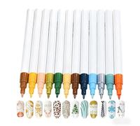 Pennelli per Smalto ad Ago Set da 12 Colori Penne a Puntina per Decorare