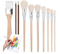 Pennelli per smalto per ceramica, 10 pezzi, pennelli per acquerelli in | Pennello acrilico per pittura ad acquerello in ceramica, per adulti, artigianato, bambini, artisti, studenti
