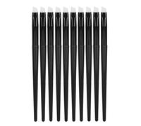 Pennelli per sopracciglia e occhi angolati in silicone 10 pezzi, pennelli per trucco fine per eyeliner e ombretto, strumenti per il trucco portatili