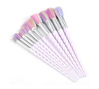 Pennelli per trucco 10 pezzi Set di pennelli per trucco Fondotinta in polvere Cosmetici Blush Ombretto Donne Bellezza Glitter Pennelli per trucco Strumenti prodotti cosmetici (Color : 04) (2