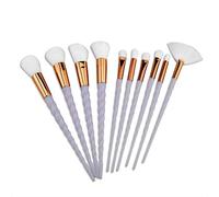 Pennelli per trucco 10 pezzi Set di pennelli per trucco Fondotinta in polvere Cosmetici Blush Ombretto Donne Bellezza Glitter Pennelli per trucco Strumenti prodotti cosmetici (Color : 04) (3
