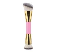 Pennelli per trucco 2 in 1 con doppia punta per crema e cipria, per miscelare e applicare polvere liquida, crema e fard, pennelli angolati/rotondi per contouring