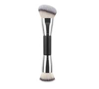 Pennelli per trucco 2 in 1 con doppia punta per crema e cipria, per miscelare e applicare polvere liquida, crema e fard, pennelli angolati/rotondi per contouring