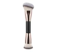 Pennelli per trucco 2 in 1 con doppia punta per crema e cipria, per miscelare e applicare polvere liquida, crema e fard, pennelli angolati/rotondi per contouring