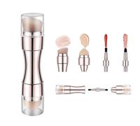 Pennelli per Trucco | 4 In 1 Retrattile,Pennello Per Trucco Viso E Labbra Da Viaggio,per Blush Liquido Polvere Rossetto Ombretti Correttore Donne Principianti Natale Compleanno