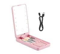 Pennelli Per Trucco Da 5 Pezzi, Con Scatola Portaoggetti Da 1 Pezzo Con Specchio, Set Di Pennelli Per Trucco Portatile, Strumenti Per Il Trucco, Pennelli Per Trucco Da Viaggio