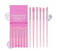 Pennelli Per Trucco Occhi | 6 Pezzi Dettagliati Con Impugnatura Comfortevole - Kit Spazzole Ombretti Viso - Ideale Per Cipria Casa Viaggi Matrimonio Natale Completo