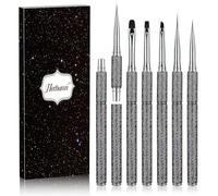 Pennelli per Unghie, Hechunzi 5 Pezzi Pennello per Gel Estensione Unghie Nail Art UV Gel Pittura Strumento per Decorazioni Unghie Painting Detailing Salone Casa Manicure DIY Donne (Diamante)