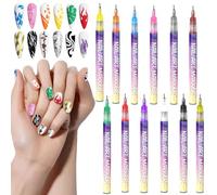 Pennelli Per Unghie Vernice 3D 12 Colori Strumenti Per Manicure