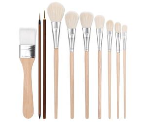 Pennelli per vetri, per ceramica, 10 pezzi, per acrilico e | Pennelli acrilici per artisti per acquerelli in ceramica, artigianato, adulti, studenti, bambini, artisti