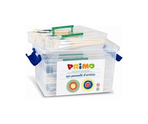 Pennelli Primo Schoolbox - Set 192 Pennelli con Setola in Pelo di Pony