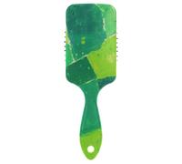 Pennelli quadrati per capelli con inchiostro verde per capelli astratti Spazzola massaggiante per capelli corti per capelli corti per ricci e onde definiti senza sforzo con manico ergonomico