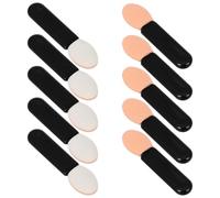 Pennelli Trucco Occhi Ombretto Mini in Acrilico Nero 10 Pezzi | Applicatore Punta Morbida a Spugna, Uso Quotidiano e Ritocchi Rapidi, per Artisti del Trucco