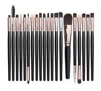 Pennelli Trucco oro Rosa 20 Pezzi Pennelli Trucco Premium Set Viso e Occhi, Make-up Professionali, Eyeliner, Ombretto, Sopracciglia, Pennello per Fondotinta Liquido,Oro Rosa