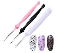 Pennelli unghie sottili nail art 7 9 11 mm kit 3 pennellini dipingere punta fina acrilico disegnare unghie decorazioni dettagliate set accessori manicure bellezza regalo estetica creativa