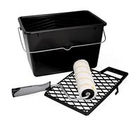PENNELLIFICIO 2000 | Kit Rullo in poliammide con Bacinella e Retina, Set Pittura, Idropittura, Pareti Lisce e Poco Ruvide, Secchio da 14 L, Dimensioni 20 cm - Made in Italy