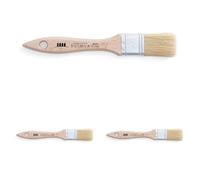 PENNELLIFICIO 2000 | Pennello Pittura, con Manico in Legno Verniciato, Pennellessa Universale, Per Smalti e Vernici, Muri, Legno, Ferro, Larghezza Ghiera 30 mm - Made in Italy (Confezione da 3)