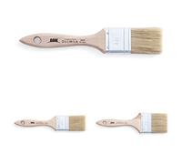 PENNELLIFICIO 2000 | Set 3 Pennelli Pittura Professionali, con Manico in Legno Verniciato, Pennellessa Universale, per Smalti e Vernici, Muri, Legno, Ferro, Larghezza Ghiera 40-50-70mm - Made in Italy