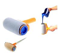 Pennello a rullo da pittura professionale, non richiede nessuna prepazione, non sporca, Versa semplicemente la vernice per trasformare qualsiasi stanza in pochi minuti