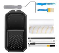 Pennello a rullo per pittura, rullo per dipingere le pareti, set di pennelli, rullo da pittore con supporto e ripiano, rulli da 22,9 cm, rullo da parete per dipingere le pareti di casa