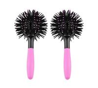 Pennello a sfiorato per capelli a bomba bomba 3d 2 pcs 360 ° styling rotondo per la spazza per capelli cuoio capelluto massaggio sferico a forma di copertura per capelli