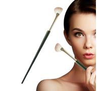 Pennello a ventaglio per il trucco, a forma di mezza ventaglio, setole morbide sotto gli occhi, fard, pennello angolato, per sfumare cosmetici in liquida in polvere