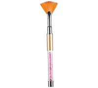 Pennello a ventaglio per nail art, a forma di ventaglio, sfumato, per rimuovere polvere e glitter, penna da disegno per nail art, colore casuale, durata e attrazione