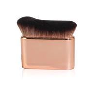 Pennello autoabbronzante per corpo e viso, pennello curvo ultra morbido con setole ad alta densità, applicatore multiuso per abbronzatura, fondotinta, lozioni (oro rosa, dimensioni: 7 x 6,8 cm)