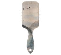 Pennello carino Paesaggio cinese stile inchiostro grigio per capelli massaggiatore testa per la crescita dei capelli con manico ergonomico cepillo para definir rizos