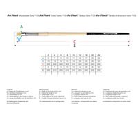Pennello Chuneo Serie 7129 N. 20 Piatto Setola Bianca Sintetica Manico Lungo