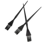 Pennello Colore Chioma Set 3 Pezzi Nero PC per Salone | Bristle Flessibili ma Ferme, Manico Comodo Punta, per Ritocchi Radice e Applicazione Precisa Colore Casuale