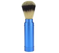 Pennello da Barba Blu Portatile da Uomo in Alluminio per Schiuma da Barba di Alta Qualità, Spazzola Professionale con Manico Resistente per Viaggio e Pulizia del Viso