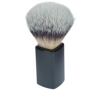 Pennello da barba, capelli sintetici, con manico in plastica nera, altezza: 10 cm, anello Ø 21