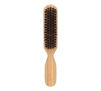 Pennello da barba con manico in bambù, per uomo, barba, setole morbide, pettine, strumento di pulizia per parrucchiere, leggero, durevole, setole elastiche, cura delicata della pelle, 21 cm