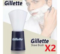 Pennello da barba Gillette per rase più lisce - colori assortiti - 2 n. - Spe...