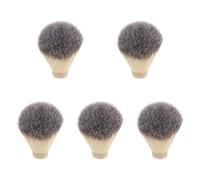 Pennello Da Barba in Pelo Di Tasso - 5 Pezzi Ricambio Testina Pennello Barba Uomo, Spazzola Morbida Per Schiuma Crema Da, Adatto a Tutti I Tipi Di Pelle, Per Barbiere Parrucchiere/Salon