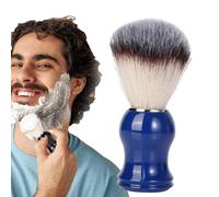 Pennello da barba in pelo di tasso, spazzola da barba con setole morbide, manico ergonomico, per compleanno, festa del papà e San , comoda toelettatura