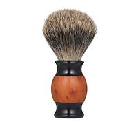 Pennello da barba Nodo denso Manico in acciaio inossidabile premium Ammorbidire e sollevare le barbe Gently Exfoliating Skin Rasatura vicina confortevole Bordo di rasoio diritto Schiuma Sapone o crema