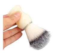 Pennello da Barba Per Uomo, Pennello da Barba Professionale Spazzola Per Schiuma da Barba da Barbiere Spazzola Per La Pulizia della Barba con Manico in Plastica Per Regali da Salone Viaggio a Casa