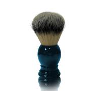 Pennello da barba per uomo, setole in nylon con manico in plastica blu scuro, strumento professionale per insaponare e preparare la pelle, design durevole ed ergonomico (onde blu)