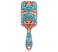 Pennello da massaggio vintage con motivo a nuvole cinese per una spazzola da massaggio fine progettata per asciugare i capelli per ricci e onde definiti senza sforzo con manico ergonomico