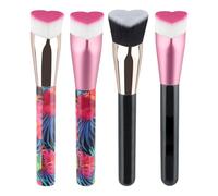 Pennello da trucco creativo a forma di cuore a doppia estremità per crema liquida e correttore sotto gli occhi, uso per varie occasioni, facile da impugnare