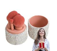 Pennello da trucco da viaggio, portatile, applicatore professionale ad alta densità, con custodia in strass, per sfumare contouring, fondotinta, fard