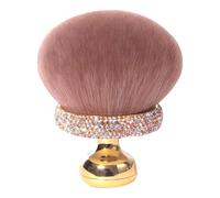 Pennello da trucco extra grande per il trucco delle gambe e bronzer, applicatore di pennelli parasole, 7,6 cm di larghezza, pennello ovale per il trucco con rullo massaggiante oro (oro, taglia unica)