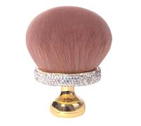 Pennello da trucco extra grande per il trucco delle gambe e bronzer, applicatore di pennelli parasole, 7,6 cm di larghezza, pennello ovale con rullo massaggiante oro (bianco, taglia unica)