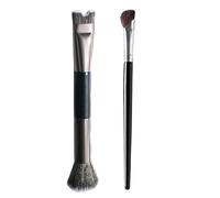 Pennello da trucco per il contorno del naso, pennello angolato per contouring, setole sintetiche a forma di U, accessori per il trucco per scolpire, definire, evidenziare, sbavare