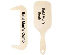 Pennello da uomo calvo, setole-fr ee, 1 set, regalo divertente per capelli, ricordo bavaglio in legno, scherzo pronto, per festa del papà, festa, compleanno, nonno, collega maschio, evento sociale